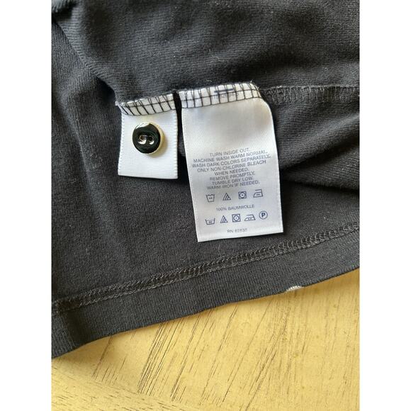 Lands End Womens Polka Dot Shirt 2X Cotton Knit Black White Boat Neck Plus Size - Picture 9 of 12